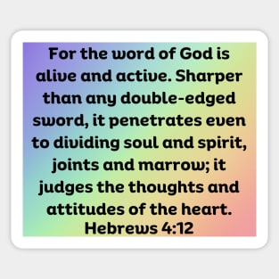 Bible Verse Hebrews 4:12 Sticker